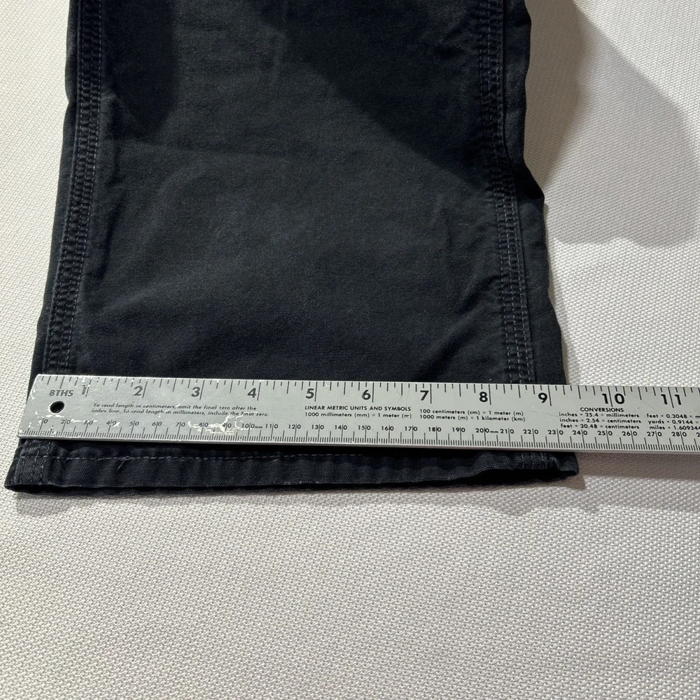 Carhartt B151 BLK Work Pants 34x32 Loose Fit Black Utility Cargo Cotton Mens